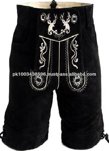 กางเกงหนังแท้บัวาเรียนแบบใหม่สำหรับผู้ชาย เสื้อผ้าแบบดั้งเดิมคุณภาพสูง กางเกงหนังแท้สั้น พร้อมโลโก้แบบกำหนดเอง - Product Image 3