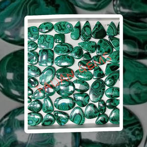 MALACHITE naturelle Cabochon de pierres précieuses en vrac polies cristal de toutes tailles pour la fabrication de pendentifs de bijoux - Product Image 3