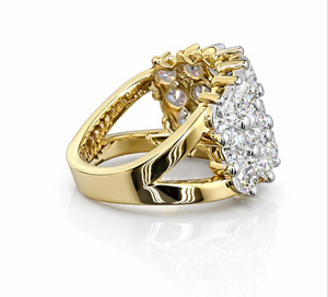 Anillo de Compromiso Estilo Hip Hop, Plata de Ley 925, con Moissanita y Diamantes, para Hombre, Regalo Único y Moderno - Product Image 2