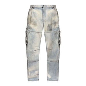 Men's Oversized Vest and Pants Set | Multi-Pocket Woven Denim Utility Gear | Casual Spring Autumn Quick Dry <b>Suit</b> - Product Image 3