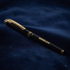 Tendance Uniflow rouleau stylo à bille mat noir corps bouton de presse 0.5mm largeur d'écriture métal école fournitures de bureau couleur bleue - Product Image 6
