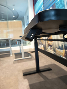 Modern Electric Sit Stand Office <b>Desk</b> with USB Charging Port, Storage Tray and 4-Memory Preset Controller - Product Image 4