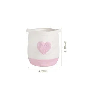 Natural Cotton <b>Storage</b> <b>Baskets</b> for Living Room, Bedroom, and Office Organization - Product Image 1