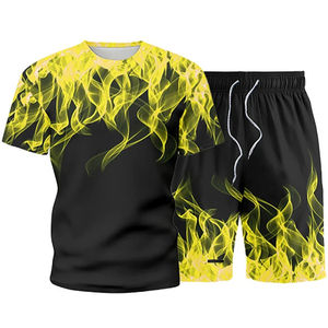 Conjunto de camiseta y pantalones cortos de fitness sublimados personalizados para hombre en mayor calidad - Product Image 6
