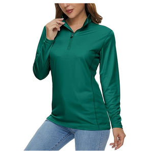Chemise polo de golf pour femme de haute qualité, séchage rapide, respirante, en coton, couleur unie, logo personnalisable - Product Image 1