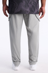 Wholesale Men <b>Light</b> Gray Utility Cargo Pants Technical Woven Zipper Leg Streetwear Trouser Supplier Men's Pants & Trousers - Product Image 3