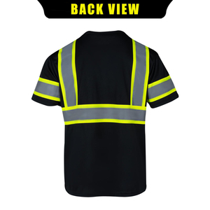 เสื้อยืดนิรภัยสะท้อนแสงสำหรับผู้ชายแบบสั่งทำพิเศษพร้อมโลโก้และดีไซน์ OEM เสื้อยืดสำหรับงานก่อสร้างและงานจราจรสำหรับคนงาน - Product Image 3