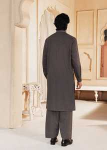 Costume élégant pour homme Salwar Kameez en deux pièces, vêtements traditionnels indiens et pakistanais en coton extensible, séchage rapide, toutes saisons - Product Image 5