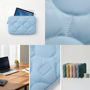 Funda Acolchada Personalizada para Laptop, Funda para MacBook con Diseño de Nube, Bolsa para Computadora a Prueba de Golpes para Oficina Moderna - Product Image 6