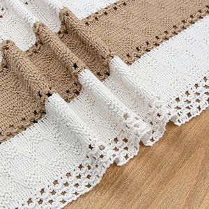 Runner da Tavolo in Macramè e Iuta Stile Boho Chic da 183 cm con Nappe, Decorazione Rustica per la Casa e la Tavola - Product Image 2