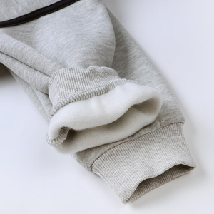 Ensemble de survêtement à capuche pour enfants, manches longues, couleur unie, tenue décontractée pour l'automne, vêtements unisexes en coton pour enfants - Product Image 5