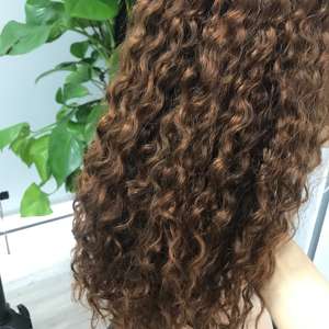 Perruque birmane bouclée avant en dentelle avec pour Ombre café 100% cuticule alignée Remy vierge Extensions de cheveux vietnamiens expédition rapide - Product Image 4