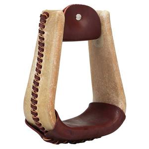 Estribos de madera clásicos para silla de montar western con herrajes de latón, tamaño estándar - Product Image 1