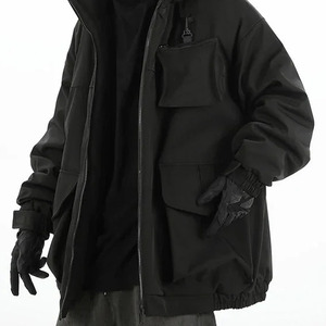 Cyber Ninja Bomber <b>Jacket</b> Windbreaker <b>Techwear</b> 2026 Winter Multi-Pocket Function Streetwear Lose Warm Waterproof Hooded Vintage - Product Image 3