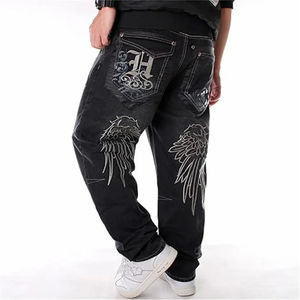 Jeans Casuales Personalizados para Hombre, Estilo Hip-Hop, Bordados, Holgados, Talla Grande, para Adultos, para Bailar, Patinar, de Mezclilla Larga - Product Image 5