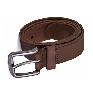 Ceinture en cuir véritable de haute qualité pour homme, avec boucle à ardillon, design monobloc moulé - Product Image 6