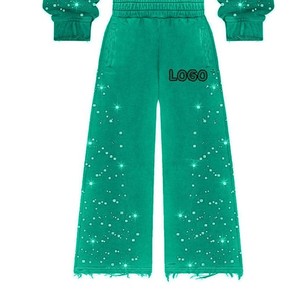 New Design New Premium Design Men Tracksuits Rhinestone Patches Custom Designing Men Tracksuit - Product Image 3