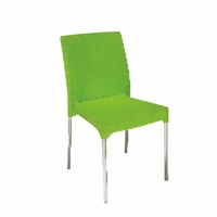 Chaise en plastique avec pieds en plastique, robuste, moderne, minimaliste, pour salle à manger ou bureau, structure solide, intérieur/extérieur, modulaire, extensible