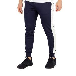 Men's Gray Cotton Sweatpants With <b>White</b> Side Stripe Elastic Waist <b>Jogger</b> Casual Pants Autumn Wear - Product Image 2