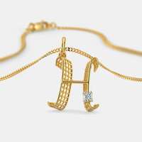 Collier Alphabet en Argent Luxira Jewels avec Pendentif Initiale en Moissanite, Breloque Filigrane, Bijoux Personnalisés Unisexe Hip Hop