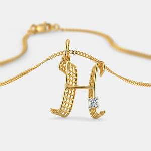 Pendentif lettre initiale en argent, breloque moissanite, collier alphabet filigrane, bijoux personnalisés unisexe, style hip-hop, plaqué rhodium - Product Image 1