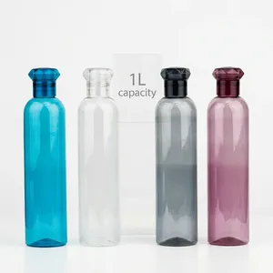 Botella de Agua Minimalista de Plástico con Tapa de Rosca, Libre de BPA, 0.5L 1L, Apta para Lavavajillas, Impermeable, con Pajita, para Adultos, Uso en Exteriores - Product Image 4