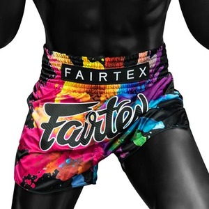กางเกงชกมวยผ้าซาตินคุณภาพสูงยี่ห้อ Fairtex แบบยืดได้ ออกแบบเองได้ สไตล์มวยไทย กางเกงฝึกซ้อมน้ำหนักเบา ระบายอากาศได้ดี ชุดกีฬา - Product Image 3