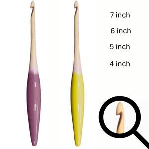 Knitting Crochet Hook 5.5 mm Ergonomic Design and Custom Color <b>Needlework</b> - Product Image 2