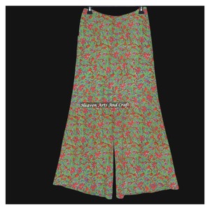 Pantalon imprimé bloc à la main vente chaude Palazzo ample jambe large taille haute pantalon décontracté pour les femmes #1 vente chaude en pantalon - Product Image 4