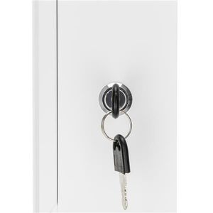 Specchio Decorativo Retro Bianco in PVC con Rivestimento Effetto Legno, Armadietto Portagioie con Specchio Integrato - Product Image 6