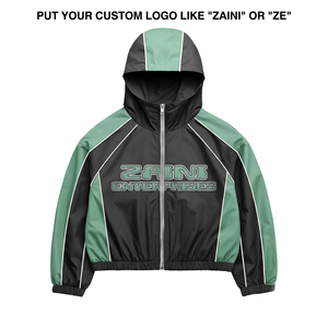 Mens Windbreaker <b>Jacket</b> Premium Breathable <b>Waterproof</b> Winter High Street 120 GSM High Density Polyester Green Black <b>White</b> Panel - Product Image 3