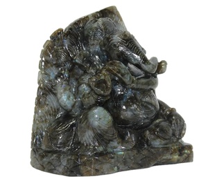 Cristal de guérison à acheter, Labradorite Ganesha Statue Sculpture Figurine cristal pierre de guérison fabriqué en inde pierre précieuse - Product Image 5