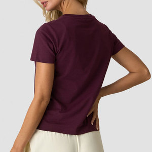 Custom Color Quick Dry <b>Athletic</b> Fitness T-Shirt Wholesale Low Price Short Length Round Neck Cotton Material Knitted Tee - Product Image 5