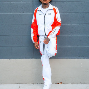 Ensemble survêtement en nylon personnalisé, veste coupe-vent et pantalon de <span class=keywords><strong>jogging</strong></span>, couleur contrastée, survêtement léger, survêtement de <span class=keywords><strong>jogging</strong></span>, survêtement pour homme - Product Image 4