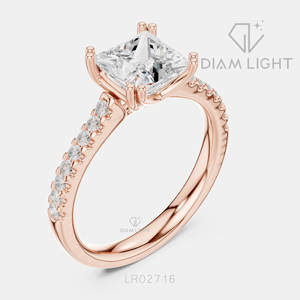 แหวนแต่งงานทองคำขาว 14K ประดับเพชรทรงปรินเซสคัท 2.00 กะรัต ได้รับการรับรองจาก IGI ของขวัญวันครบรอบแต่งงานและหมั้นหมาย เพชรเพาะเลี้ยงในห้องปฏิบัติการ - Product Image 4