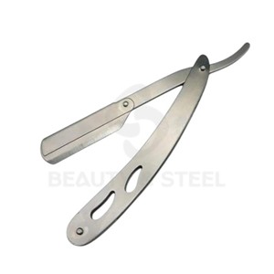 High-Performance Gold Barber Straight <b>Razor</b> Manual Shaving Tool with Precision Jimps and Ergonomic Mustache Design - Product Image 4