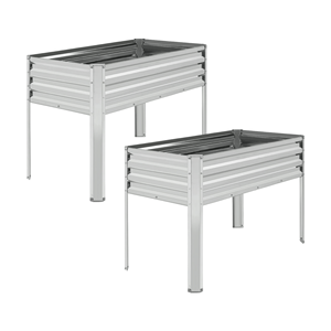 Jardinera Elevada Galvanizada Rectangular de Metal para Exteriores, para Vegetales, Modelo GB010, Venta al Por Mayor - Product Image 1