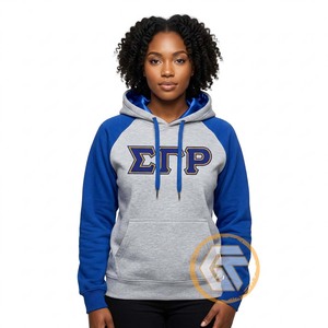 Sweat à capuche court personnalisé en molleton de coton brodé Sigma Gamma Rho, vêtement grec décontracté de haute qualité pour femmes - Product Image 3