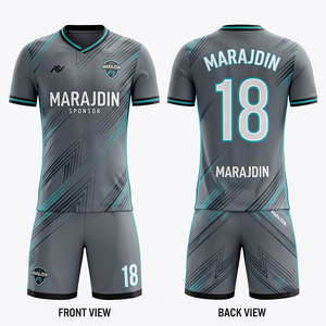 Tenue de football personnalisée pour équipe, uniforme de club vierge pour hommes, manches régulières, polyester respirant, vente en gros Australie - Product Image 5