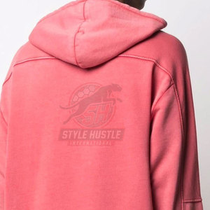 Sudaderas con capucha de alta calidad para hombre, estilo urbano, al por mayor, básicas, con lavado ácido, extragrandes, transpirables. - Product Image 6