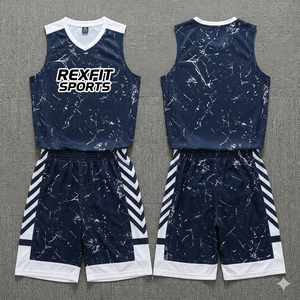 Uniformes de Baloncesto Personalizados REXFIT SPORTS para Adultos, Transpirables, Ligeros, de Poliéster de Secado Rápido, Servicio OEM - Product Image 2