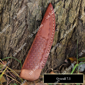 Étui à couteau en cuir premium cousu main, sur mesure, en cuir de vachette épais, léger, pour lame fixe, tactique extérieur - Product Image 2