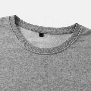 เสื้อสเวตเชิ้ตผู้ชายทรงปกติ คอกลม สีเทาล้วน ผ้าถัก แขนยาว สวมใส่สบายๆ สำหรับฤดูใบไม้ร่วง - Product Image 4