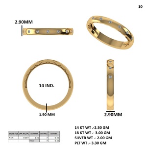 Anillo de Eternidad de Acero Inoxidable Chapado en Oro de 18K, Anillo Delicado con Circonita Geométrica, Joyería para Mujer, Aniversario de Bodas - Product Image 5