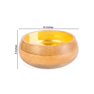 Artisan Handmade <b>Enamel</b> <b>Bowl</b> Gold Interior Minimalist Design Heat Resistant Disposable Luxury Food Serving Gifting Kitchen Home - Product Image 2