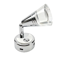 Lampe de lecture LED RV 12V à intensité variable, rotative, pour camping-car, lampe de chevet intérieure avec double port USB A et Type C