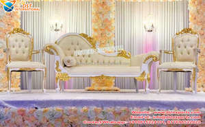 ชุดโซฟาสำหรับงานเลี้ยงต้อนรับชาวมุสลิม ดีไซน์หรูหรา ราคาไม่แพง ชุดโซฟาสำหรับงานแต่งงานสีทอง ชุดโซฟาไม้สำหรับงานแต่งงานสุดหรู แคนาดา - Product Image 2