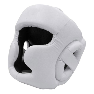 Protège-tête de combat modulaire réglable le plus vendu, en PVC et cuir respirants, avec aérations, pour adultes, couleur unie - Product Image 4