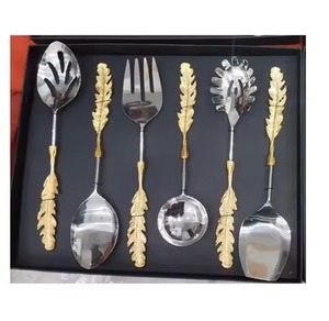 Luxury Stainless Steel Metal Salad <b>Server</b> for Vegetable Pasta and Salad Serving Purpose - Product Image 1