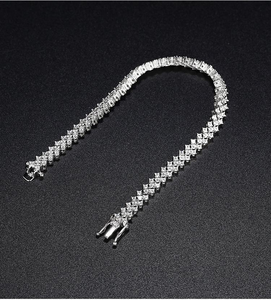 Luxury <b>Iced</b> <b>Out</b> Moissanite Arrow Link Bracelet Gold Silver Paved Stones Hip Hop Statement Wrist <b>Chain</b> Bold Shine - Product Image 6